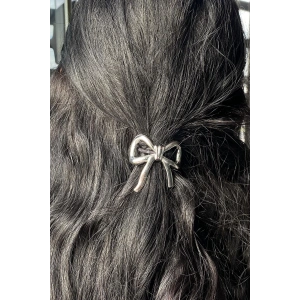 Gümüş Renk Metal Kurdele Figürlü Lastik Toka