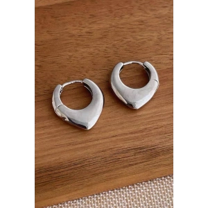 Gümüş Renk Metal Tx Küpe (Çift)