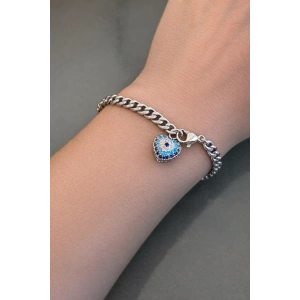 Gümüş Renk Nazar Boncuk Figürlü Xuping VİP Bileklik