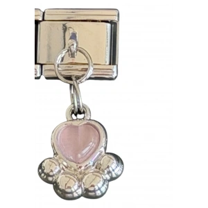 Gümüş Renk Pati Figürlü Çelik Nomination Charm (Tek)