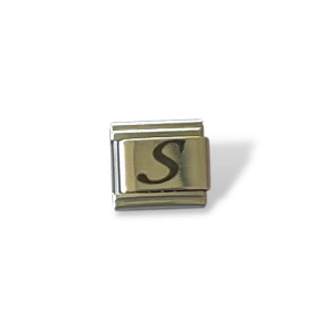 Gümüş Renk S Harf Çelik Nomination Charm (Tek)