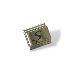 Gümüş Renk Ş Harf Çelik Nomination Charm (Tek)