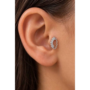 Gümüş  Renk Sallantılı   Taşlı Cerrahi Çelik Tragus/Kıkırdak Küpe/Piercing (Tek)