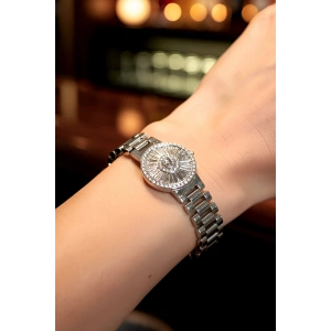 Gümüş Renk Taş Detaylı 14K Altın Kaplama CM Zincir Bileklik