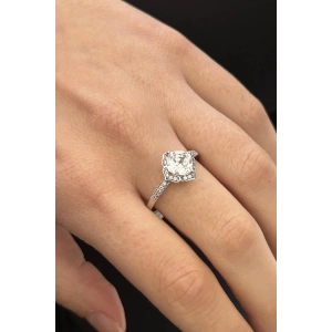 Gümüş Renk Taş Detaylı 7 Numara Xuping Yüzük