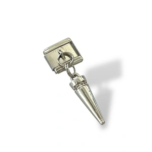 Gümüş Renk Taş Detaylı Çelik Nomination Charm (Tek)