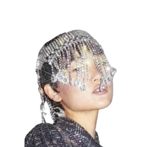 Gümüş Renk Taş Detaylı Saç Aksesuarı/Kına Aksesuarı