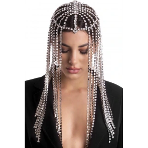 Gümüş Renk Taş Detaylı Saç Aksesuarı/Kına Aksesuarı