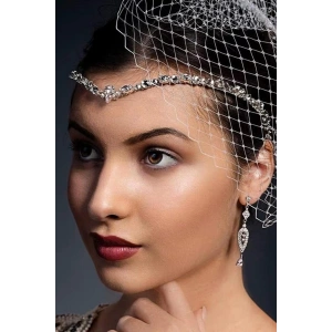 Gümüş Renk Taş Detaylı Saç Aksesuarı/Kına Aksesuarı