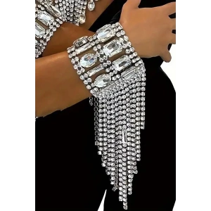 Gümüş Renk Taş Detaylı Tasarım Bileklik