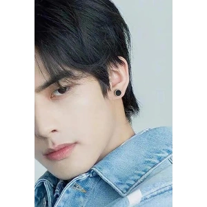 Gümüş Renk Taş Detaylı Unisex Küpe (Çift)