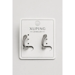 Gümüş Renk Taş Detaylı Xuping Küpe (Çift)