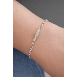 Gümüş Renk Taş Detaylı Xuping VİP Bileklik