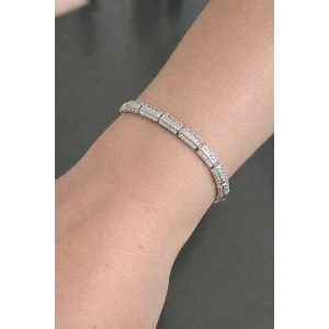 Gümüş Renk Taş Detaylı Xuping VİP Bileklik