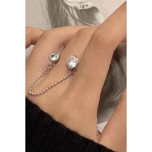 Gümüş Renk Tasarım Yüzük