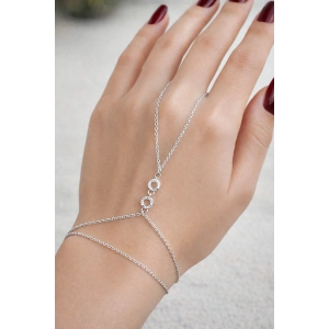 Gümüş Renk Taşlı Çelik Şahmeran