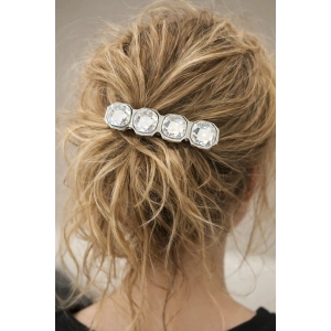 Gümüş Renk Taşlı Otomat Toka