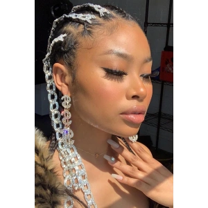 Gümüş Renk Taşlı Saç Aksesuarı