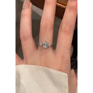 Gümüş Renk Tektaş Xuping Yüzük (6 Numara)