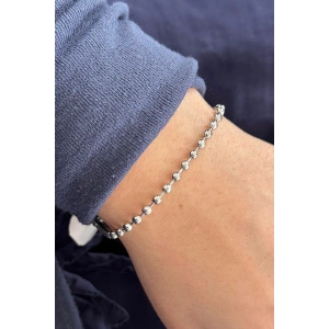 Gümüş Renk Top Detaylı Bileklik