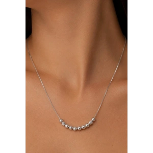 Gümüş Renk Top Detaylı Xuping Kolye