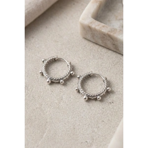 Gümüş Renk Top Detaylı Xuping Küpe (Çift)