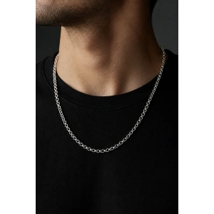 Gümüş Renk Unisex Çelik Kolye