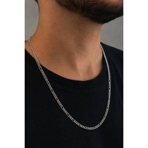 Gümüş Renk Unisex Çelik Zincir Kolye