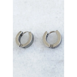 Gümüş Renk Unisex Halka Küpe