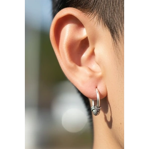 Gümüş Renk Unisex Halka Küpe (Çift)