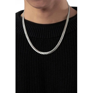 Gümüş Renk Unisex Zincir Çelik Kolye