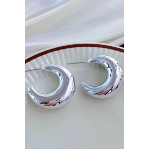 Gümüş Renk VİP YSX Halka Küpe (Çift)