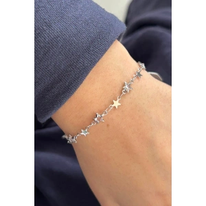 Gümüş Renk Yıldız Figürlü Bileklik