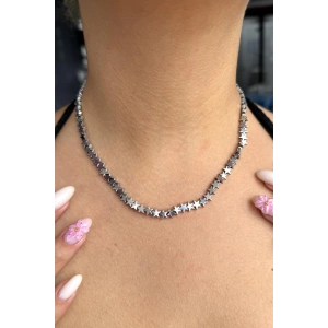 Gümüş Renk Yıldız Figürlü Çelik Kolye