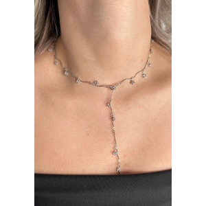 Gümüş Renk Yıldız Figürlü Çelik Y Kolye