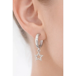 Gümüş Renk Yıldız Figürlü Tx Küpe (Çift)