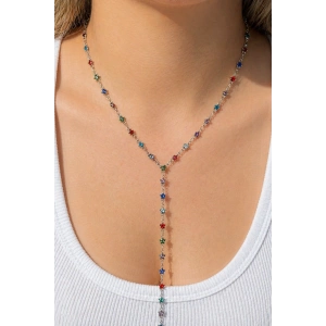 Gümüş Renk Yıldız Figürlü Y Kolye