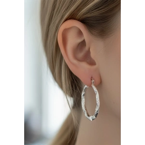 Gümüş Renk YSX Halka Küpe (Çift)