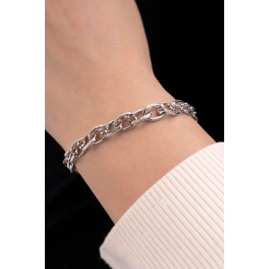 Gümüş Renk Zincir Çelik Bileklik(Unisex)
