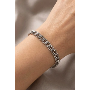 Gümüş Renk Zincir Çelik Bileklik (Unisex)
