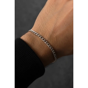 Gümüş Renk Zincir Çelik Bileklik (Unisex)