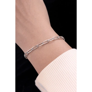 Gümüş Renk Zincir Çelik Bileklik (Unisex)