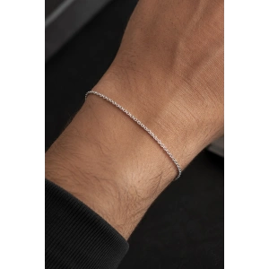 Gümüş Renk Zincir Çelik Bileklik (Unisex)