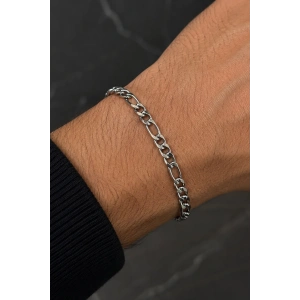 Gümüş Renk Zincir Çelik Bileklik (Unisex)