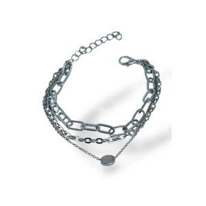 Gümüş Renk Zincir Detaylı Bileklik