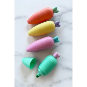 Havuç Figürlü 4lü Fosforlu Kalem Set