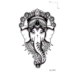 Hindu Tanrısı Fil Mini Geçici Dövme Tattoo
