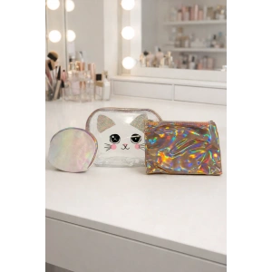 Holagram 3lü Makyaj Çantası