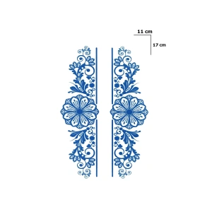İkili Çiçek Sonradan Kararan Yarı Kalıcı Geçici Dövme Tattoo