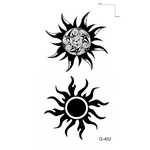 İkili Güneş Mini Geçici Dövme Tattoo